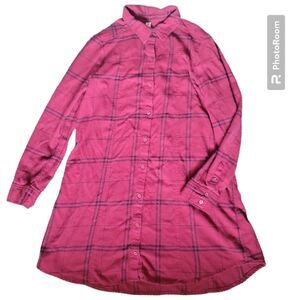 BP. Oversized Cotton Flannel Plaid Button Down - S